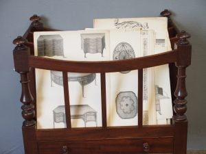 Antique Canterbury George IV Mahogany Antique canterbury