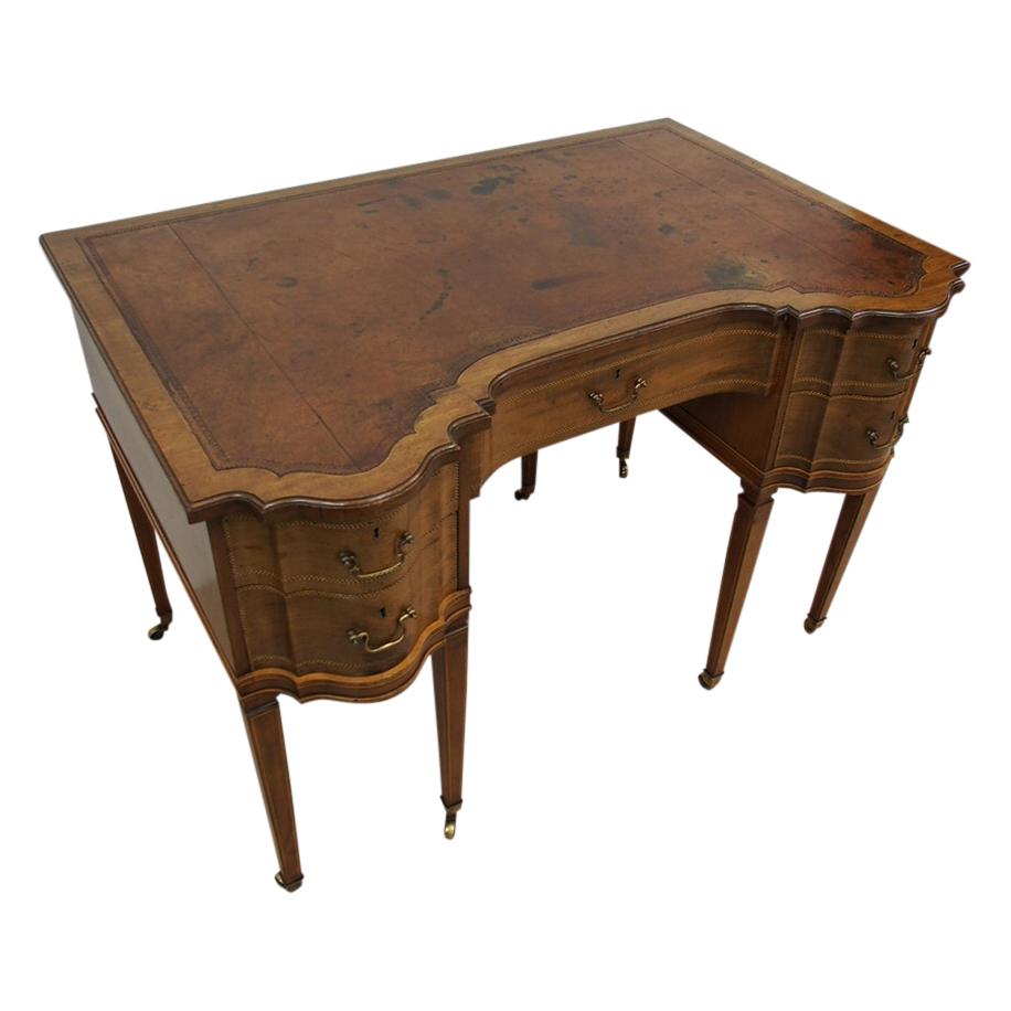 Mahogany Sheraton Revival Desk Georgian Antiques