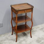 French Brass Inlaid Tiered Occasional Table