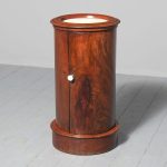 Victorian Circular Marble Top Locker / Pedestal