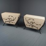 Pair of Fossilized Stone Chests of Drawers