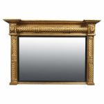 Regency Carved and Gilded Rectangular Overmantel Mirror