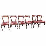 Set of 6 Scottish Victorian Mahogany Dining Chairs