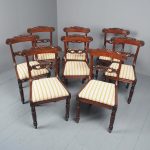 Set of 8 Regency Mahogany Dining Chairs
