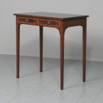 George III Style Inlaid Mahogany Side Table