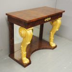 Regency Style Giltwood and Burr Console Table