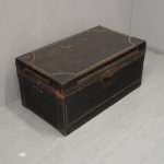 George III Leather and Brass Blanket Box