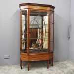 Sheraton Style Inlaid and Painted Display Cabinet