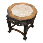 Chinese Petal Shaped Marble Top Plant Stand