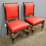 19th Century Pair of Empire Revival Side Chairs