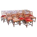 Set of 23 Oak Dining Chairs
