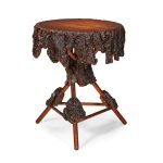 Grotto Style Walnut Bark Occasional Table