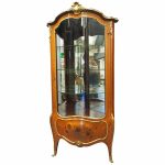 Victorian Kingwood Bombe Shaped Corner Vitrine