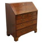 George III Fiddleback Mahogany Bureau