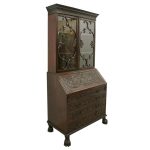 Early George III Style Carved Bureau Bookcase