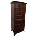 George III Style Bow Front Chest on Chest