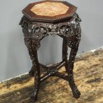 Huanghuali Marble Top Plant Stand