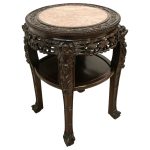 Chinese Marble Top Plant Stand