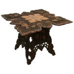 Carved Oriental Hardwood Occasional Table