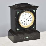 Victorian Marble and Malachite Inlaid Clock