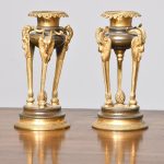 Antique George IV Bronze and Ormolu Candlesticks