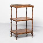 Quality Inlaid Burr Walnut Victorian Whatnot