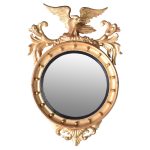 A Regency Style Gilt Convex Mirror