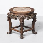 Qing Dynasty Chinese Marble Topped Occasional Table