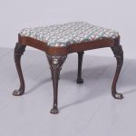 George III Serpentine Mahogany Foot Stool
