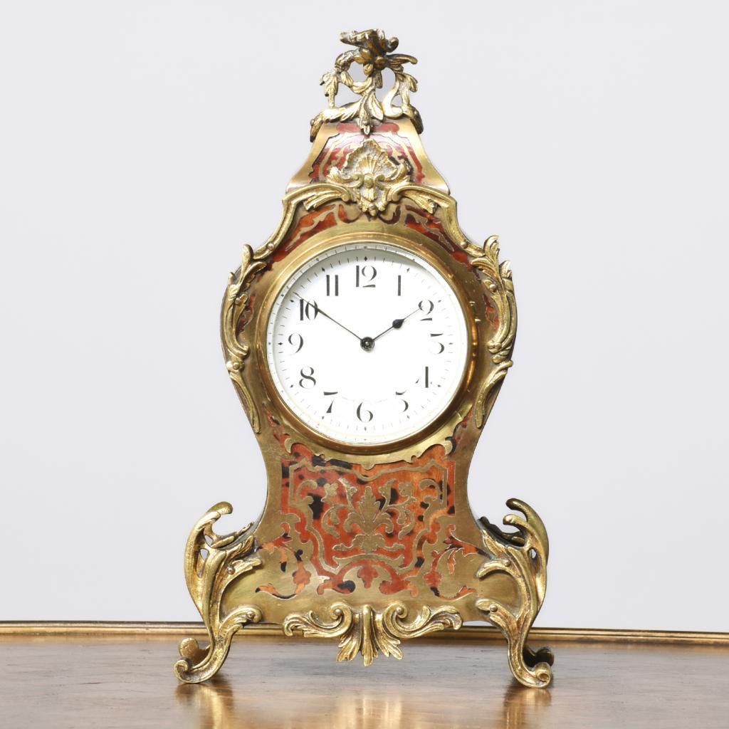 French Boulle Mantle Clock - Georgian Antiques