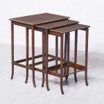 Georgian-Style Mahogany Nest of Three Tables