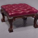 Antique Stools: A Short History 52 George III Style Mahogany and Leather Upholstered Centre Stool