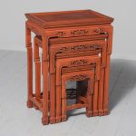 Antique Nest of 4 Padouk Chinese Occasional Tables