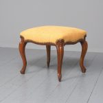 Victorian Carved Walnut Cabriole Leg Stool