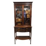 Victorian Mahogany Cabinet or Bookcase on Stand