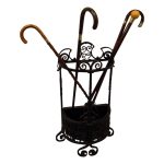 Wrought Iron Demi Lune Stick Stand