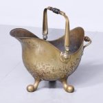 Brass Helmut Shaped Coal Bucket
