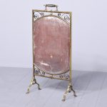 Quality Victorian Brass and Mirrored Fire Screen