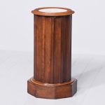 Mid Victorian Marble-Top Fluted Circular Bedside Locker