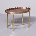 George III Mahogany Tray on Brass Stand