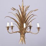 5 Arm Gilded Chandelier