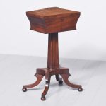 George III Figured Mahogany Teapoy
