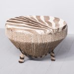 Large Zebra Skin Covered Drum