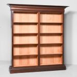 Two-Part Tall Late Victorian Mahogany Open Bookcase