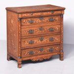 Neat-Sized Early 19th Century Dutch Marquetry Mahogany Chest of Drawers