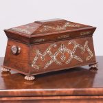 Large George IV Sarcophagus Shaped Tea-caddy