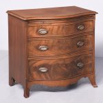 Neat-Sized George III Style Serpentine Fronted Mahogany Chest of Drawers