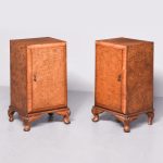 Pair of Burr Walnut Bedside Cabinets