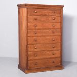 Rare Outsized Victorian Figured Mahogany Wellington Chest