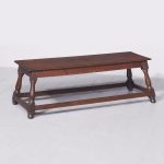 Large Figured Oak Jacobean Style Stool (Coffee Table)
